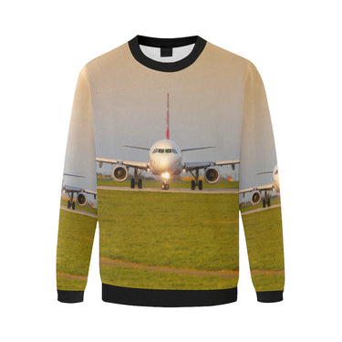 HOODIE - 84 Men's Oversized Fleece Crew Sweatshirt e-joyer